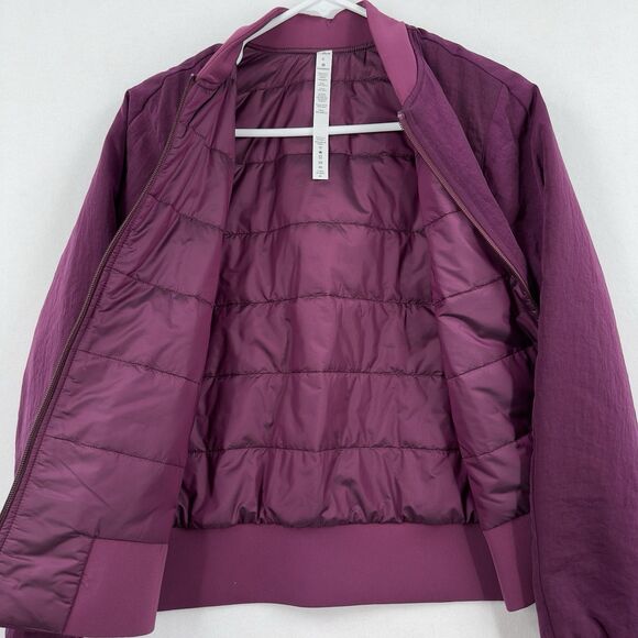 Lululemon Womens Puffer Jacket 6 Non Stop Bomber Reversible Quilted Zip Marvel - Picture 2 of 12